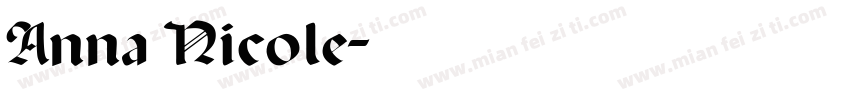 Anna Nicole字体转换